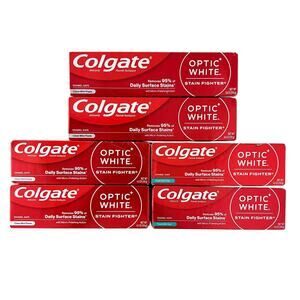 LOT 6 Colgate Optic White Stain Fighter Toothpaste Fresh/Clean Mint 4.2 oz/6 oz